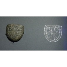 Meralworker's grave, Bronze plates and mold, cross